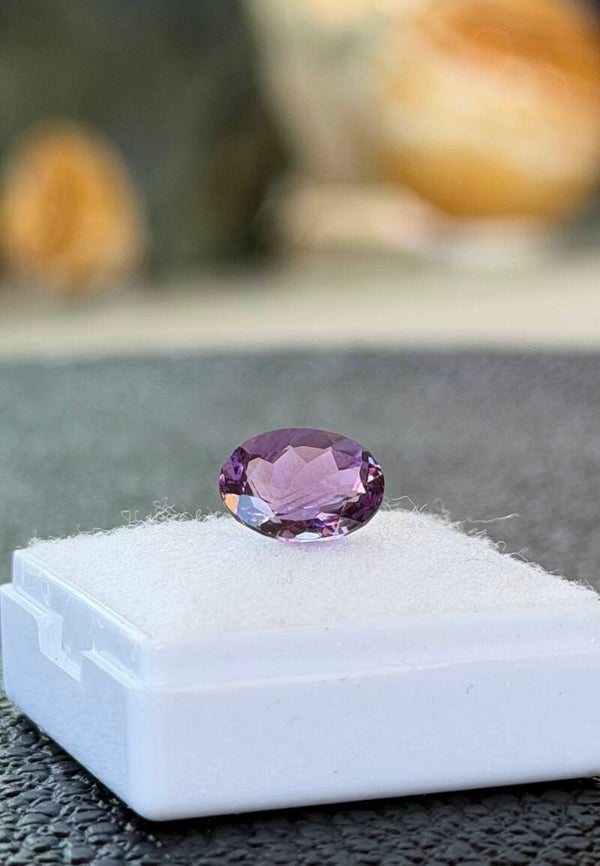 Amethist edelsteen facet geslepen ovaal, klein