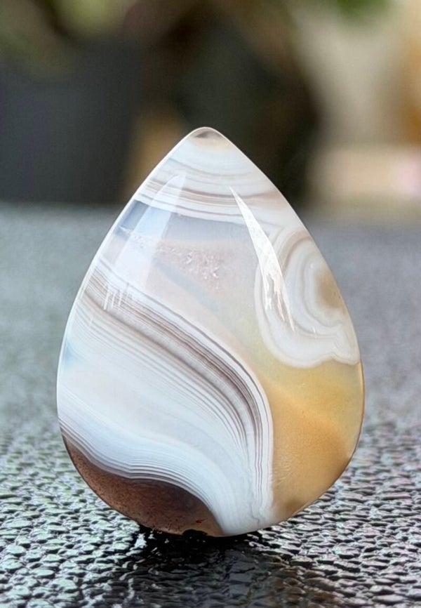Botswana Agaat edelsteen cabochon druppel, medium