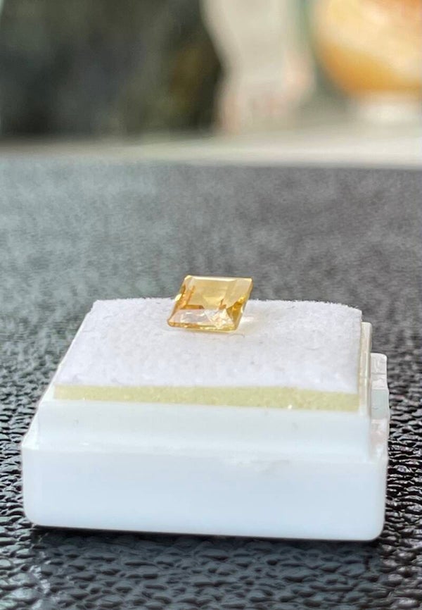 Citrien edelsteen facet geslepen vierkant, klein