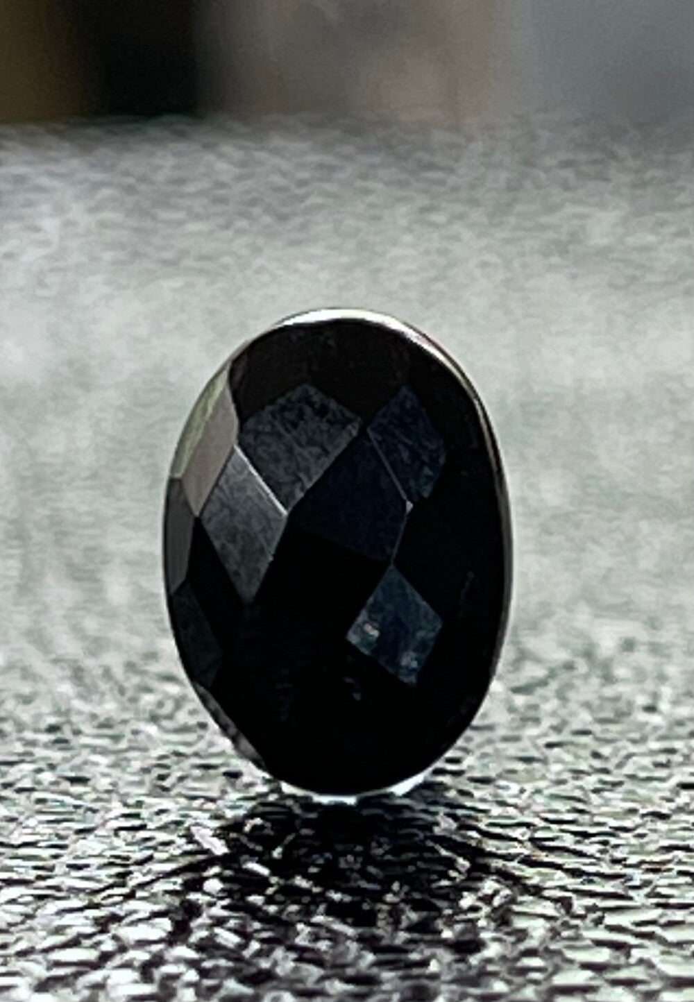 Onyx edelsteen checker facet geslepen ovaal, klein