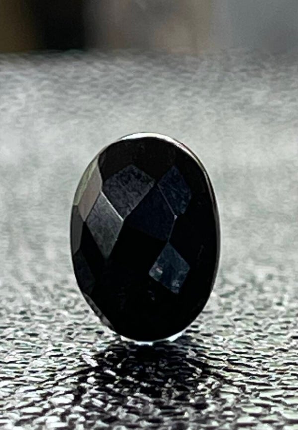 Onyx edelsteen checker facet geslepen ovaal, klein