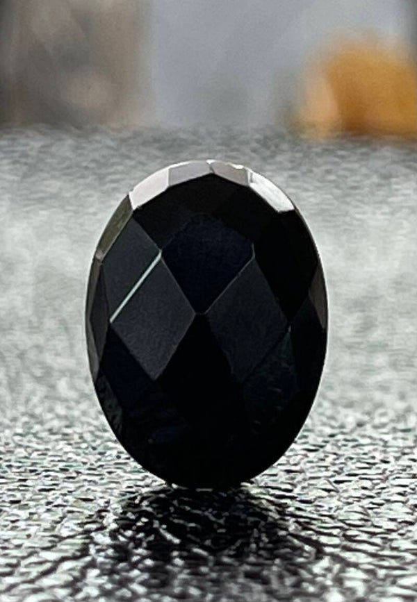 Onyx edelsteen checker facet geslepen ovaal, klein