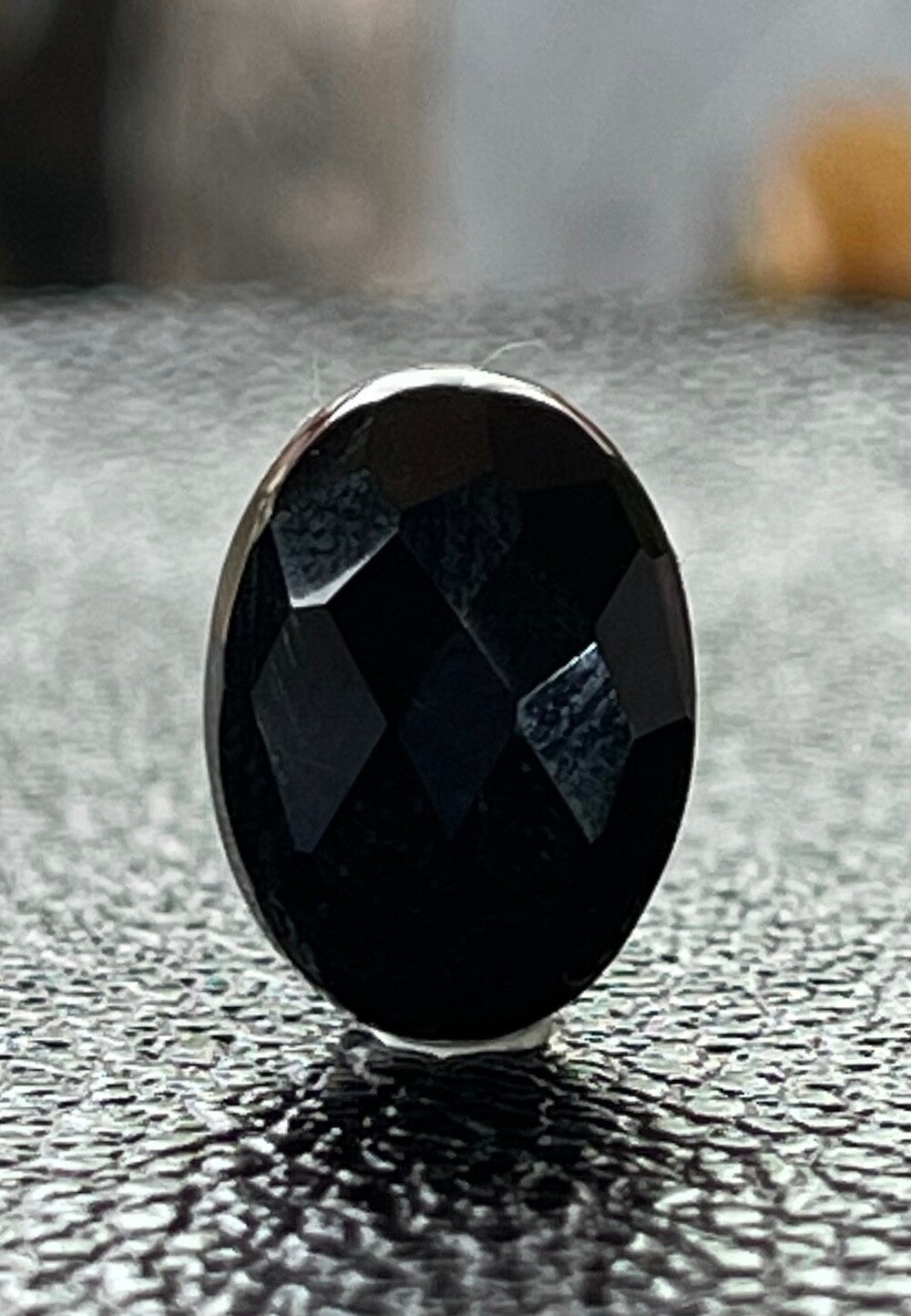 Onyx edelsteen checker facet geslepen ovaal, klein