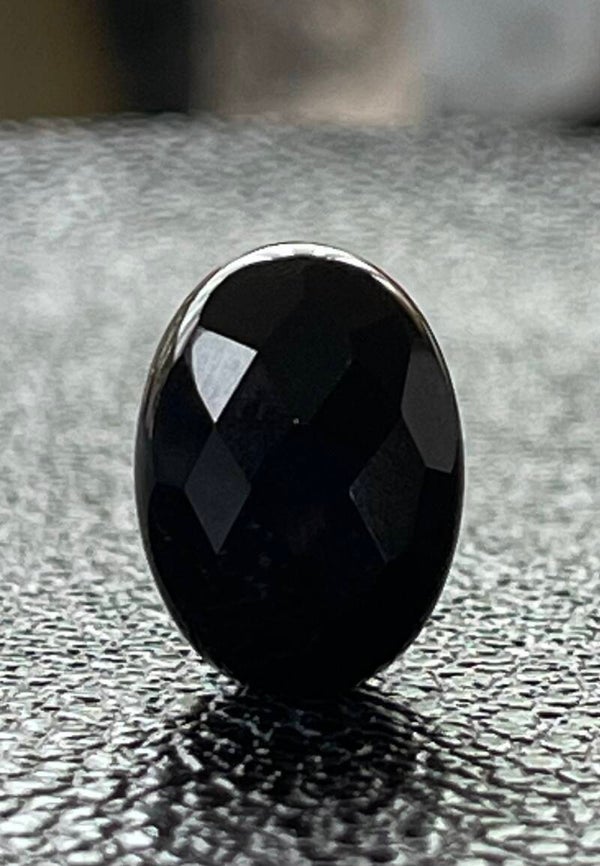 Onyx edelsteen checker facet geslepen ovaal, klein