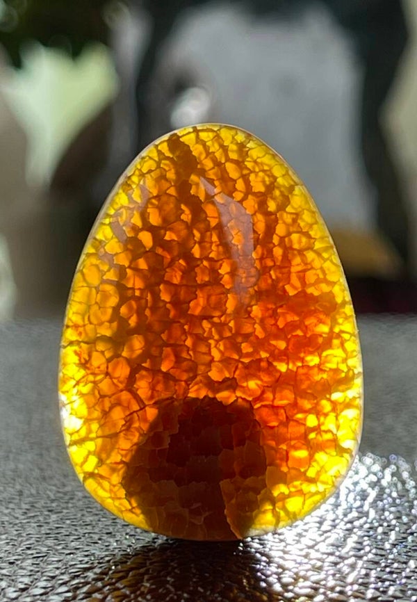 Vuuragaat edelsteen cabochon druppel, groot