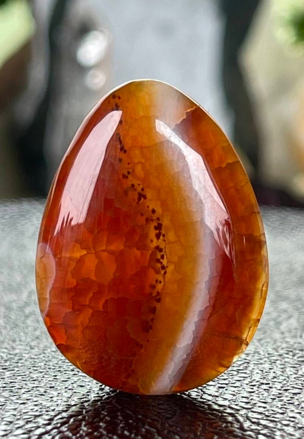 Vuuragaat edelsteen cabochon druppel, groot