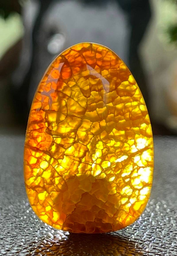 Vuuragaat edelsteen cabochon druppel, groot