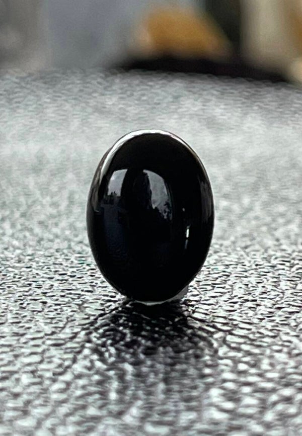 Onyx edelsteen cabochon ovaal, klein
