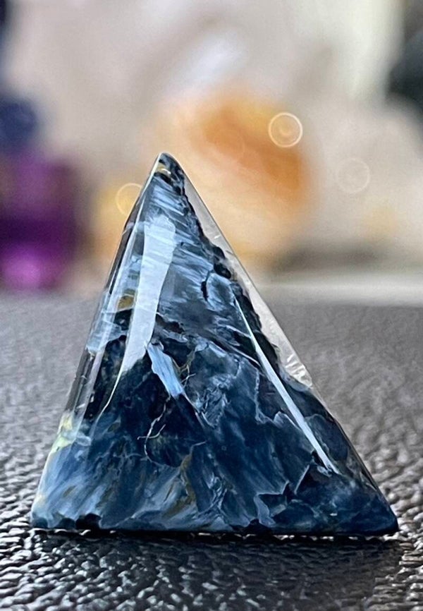 Pietersiet edelsteen cabochon driehoek, medium