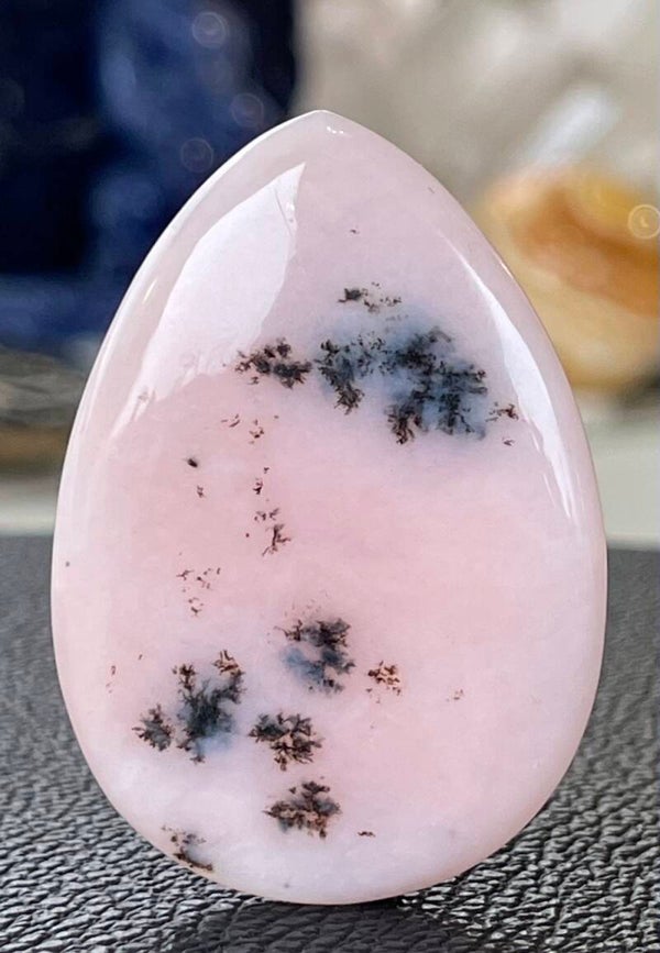 Roze Opaal edelsteen cabochon druppel, groot