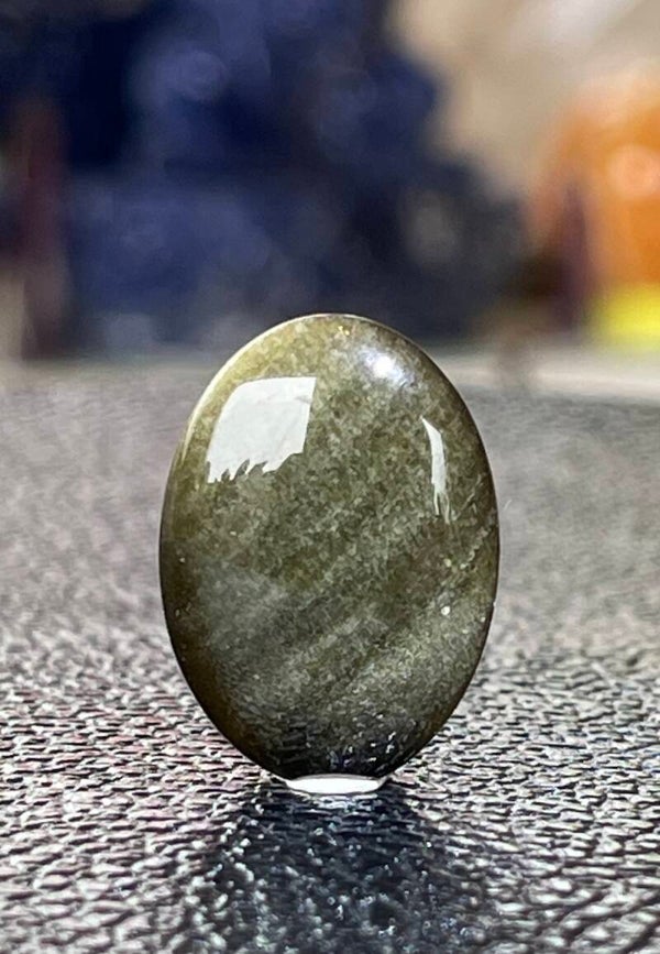 Goud Obsidiaan edelsteen cabochon ovaal, medium