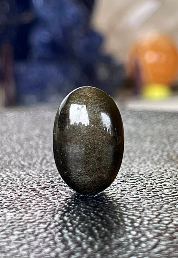 Goud Obsidiaan edelsteen cabochon ovaal, medium