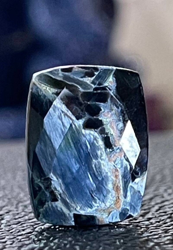 Pietersiet edelsteen checker facet geslepen rechthoekig, medium