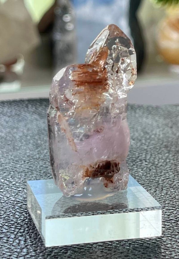 Amethist Vensterkwarts punt uit Namibië ruw, medium