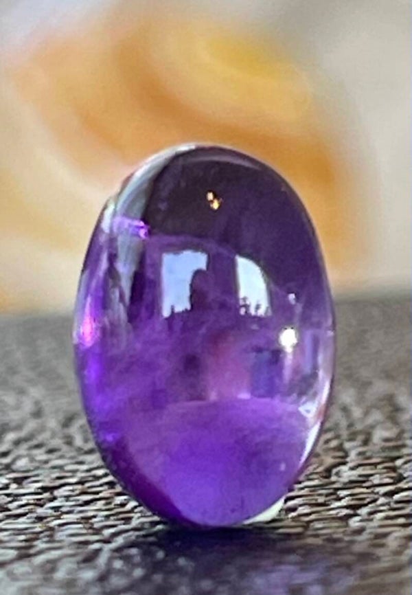 Amethist edelsteen cabochon ovaal, klein
