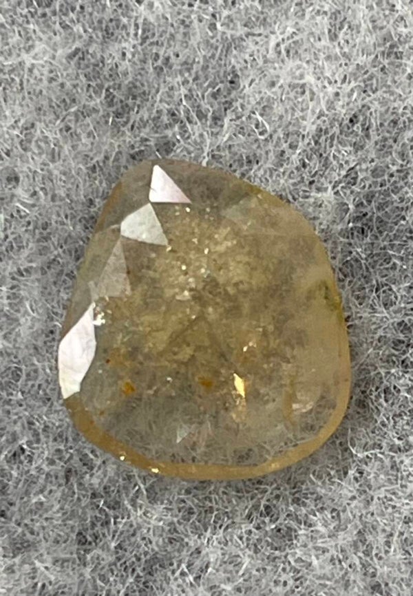 Saffier Geel edelsteen checker facet geslepen free form, medium