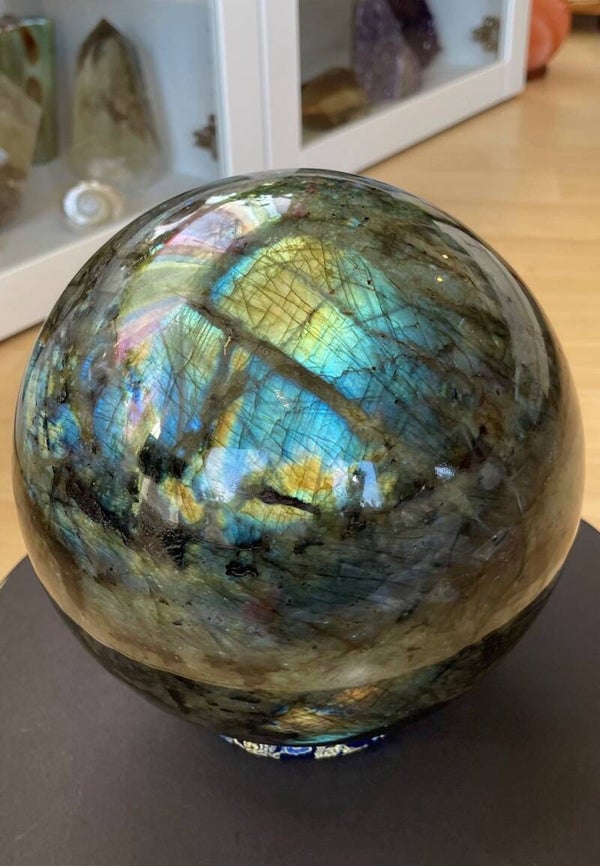 Labradoriet bol, heel groot 22cm