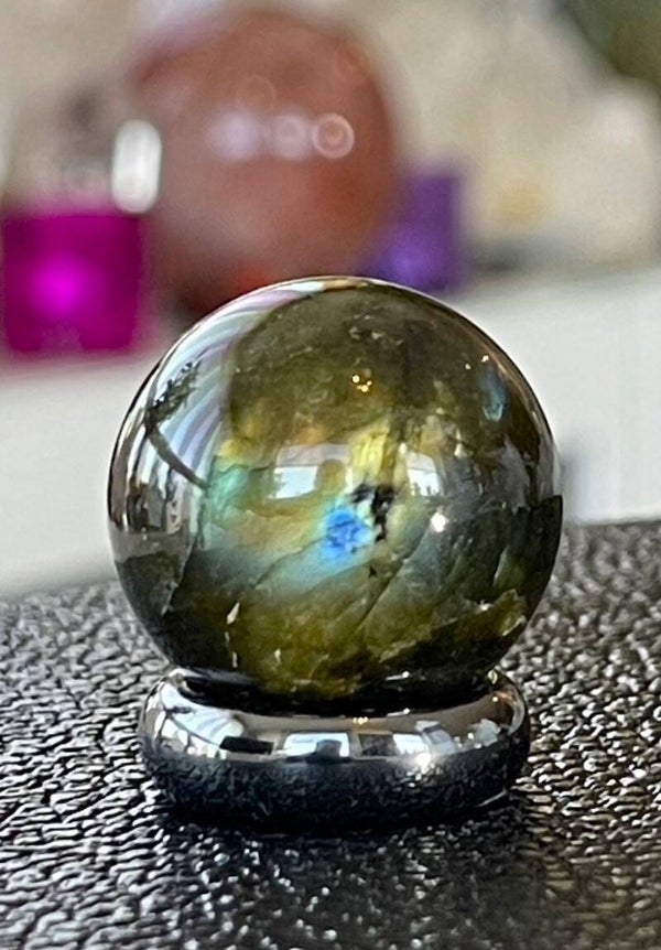 Labradoriet bol, heel klein 2,5cm