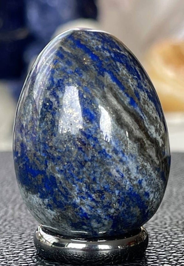 Lapis Lazuli met Pyriet ei, medium 4,9cm