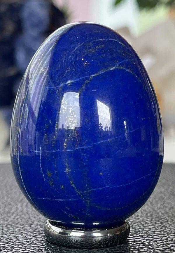 Lapis Lazuli met Pyriet ei, groot 6,3cm