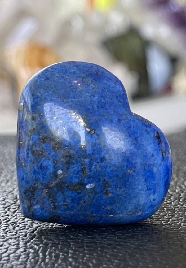 Lapis Lazuli met Pyriet hart, klein