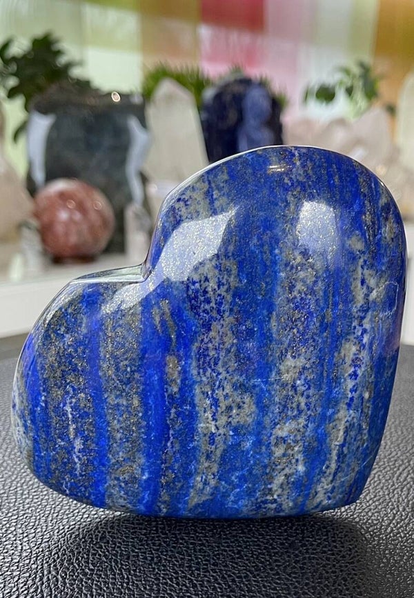 Lapis Lazuli met Pyriet hart, groot