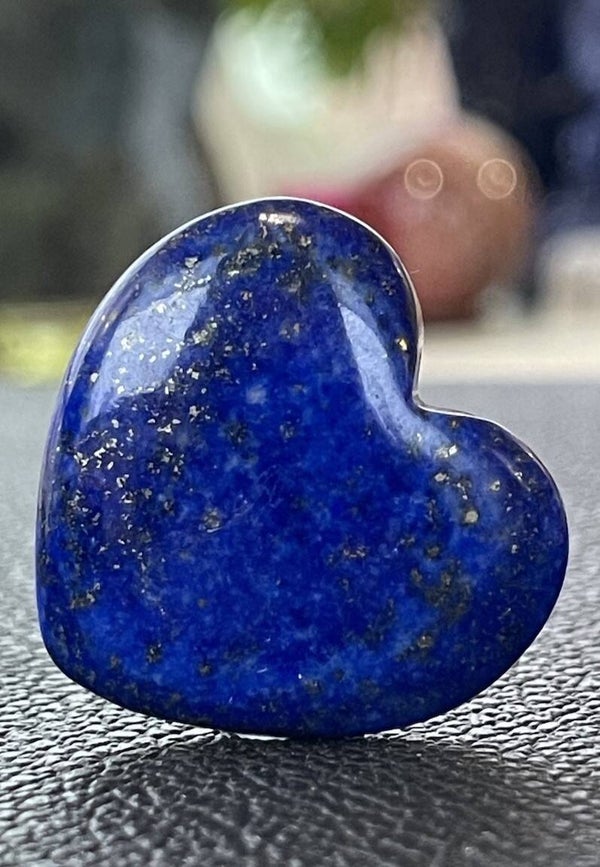 Lapis Lazuli met Pyriet hart, klein