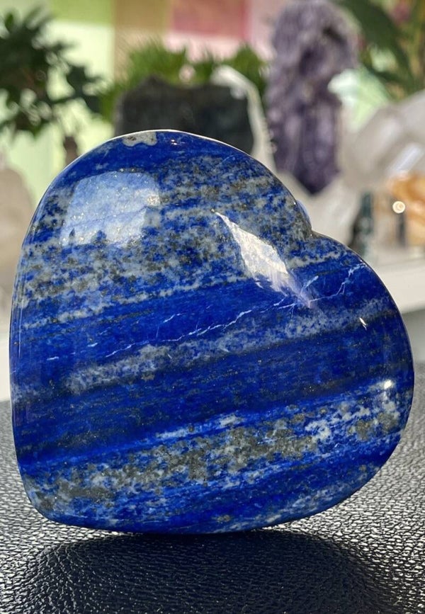 Lapis Lazuli met Pyriet hart, groot