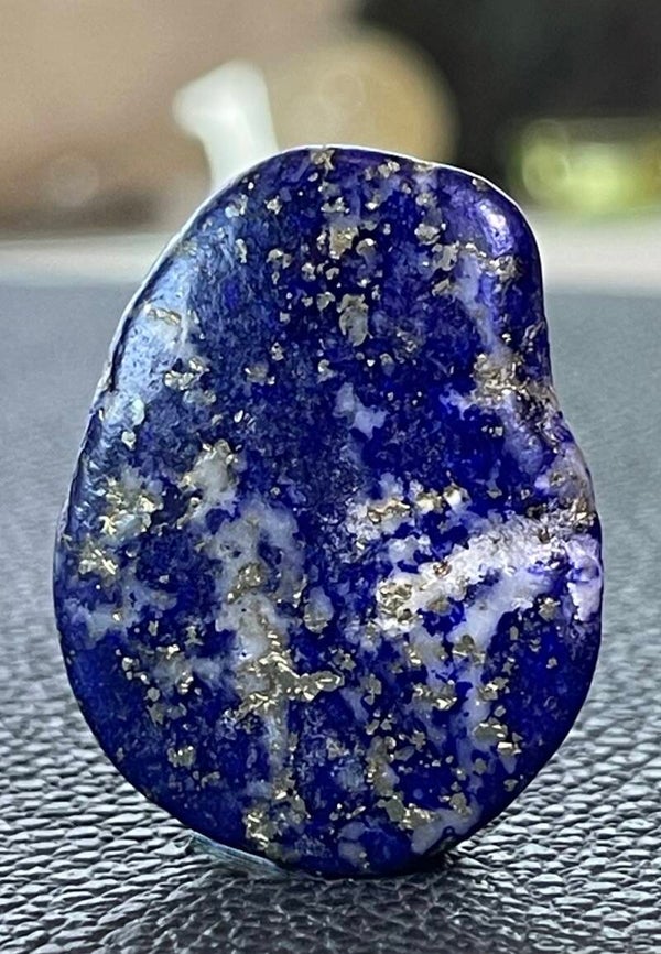 Lapis Lazuli met Pyriet knuffelsteen plat, klein