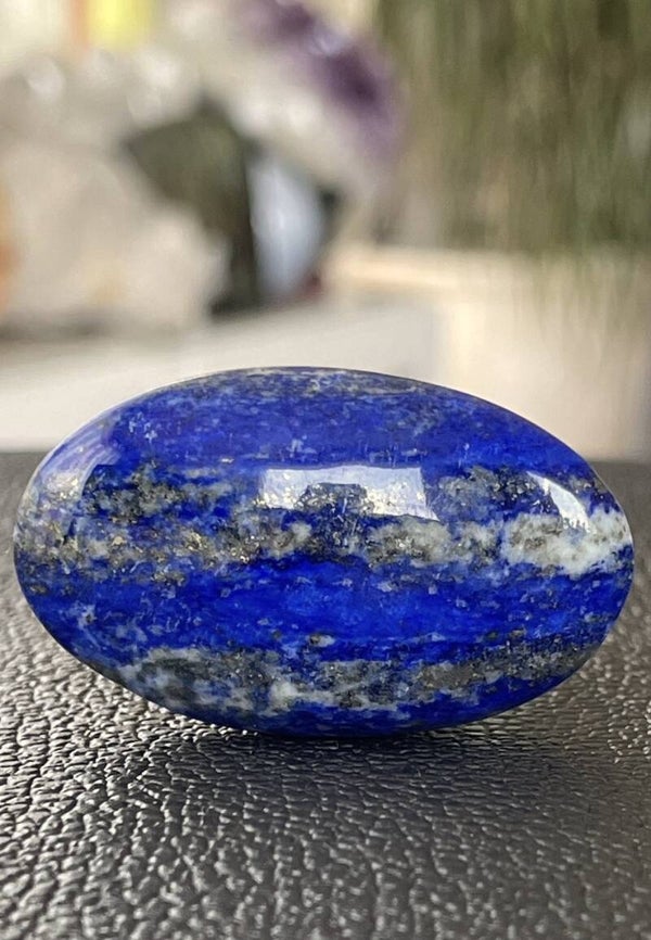 Lapis Lazuli met Pyriet knuffelsteen plat