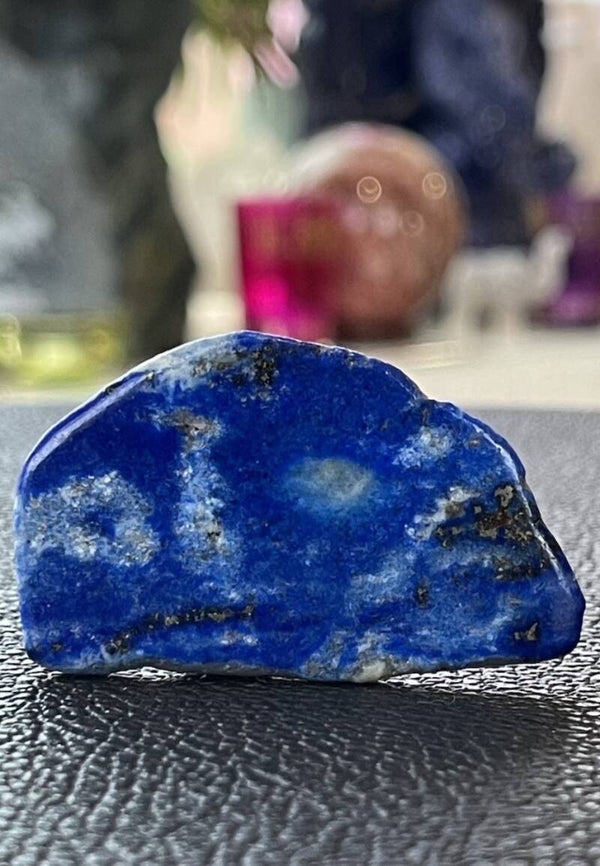 Lapis Lazuli met Pyriet knuffelsteen plat
