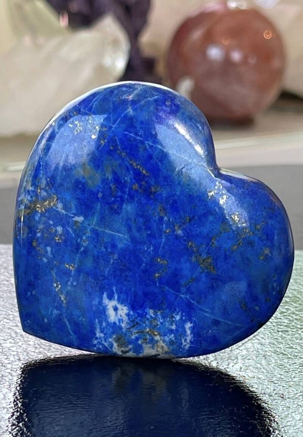 Lapis Lazuli met Pyriet hart, groot