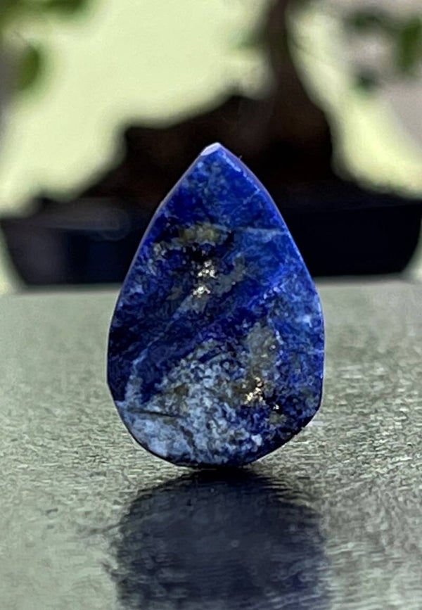 Lapis Lazuli edelsteen met ruwe bovenkant druppel, klein