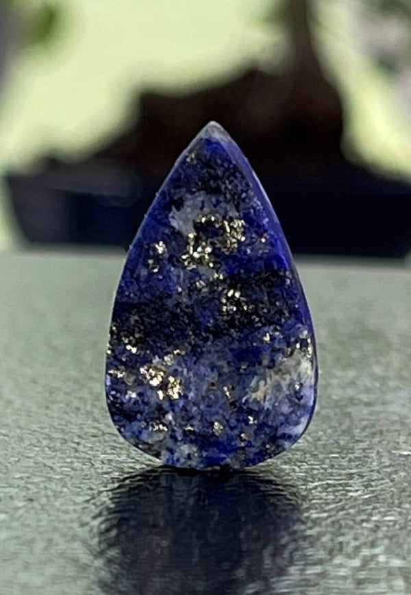 Lapis Lazuli edelsteen met ruwe bovenkant druppel, klein