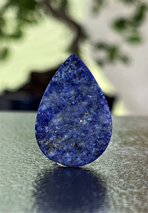 Lapis Lazuli edelsteen met ruwe bovenkant druppel, klein