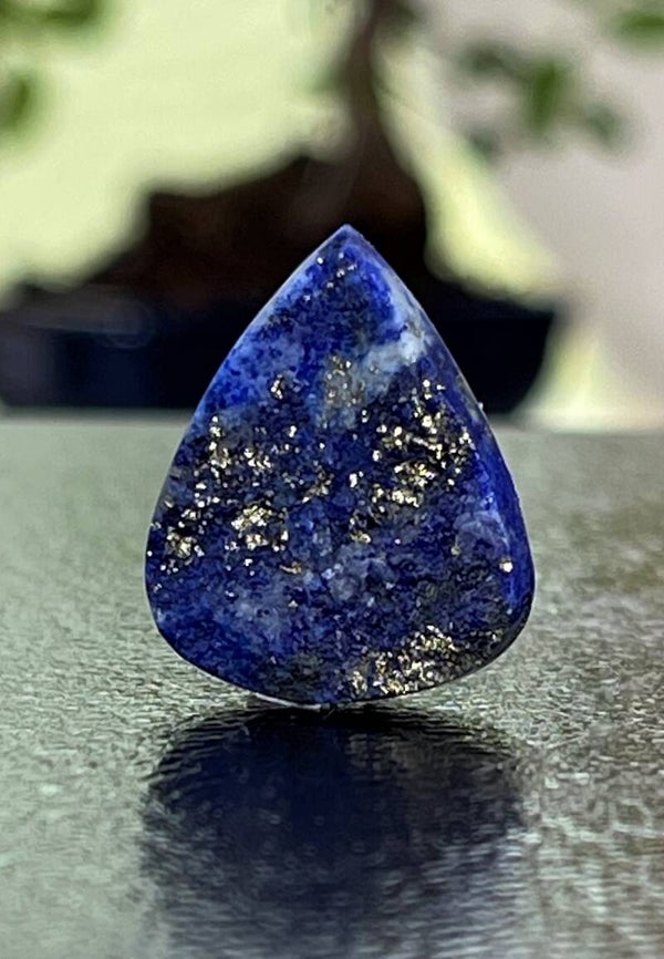Lapis Lazuli edelsteen met ruwe bovenkant druppel, klein
