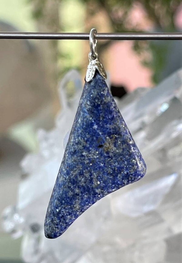 Lapis Lazuli met Pyriet hangertje mat, met veter