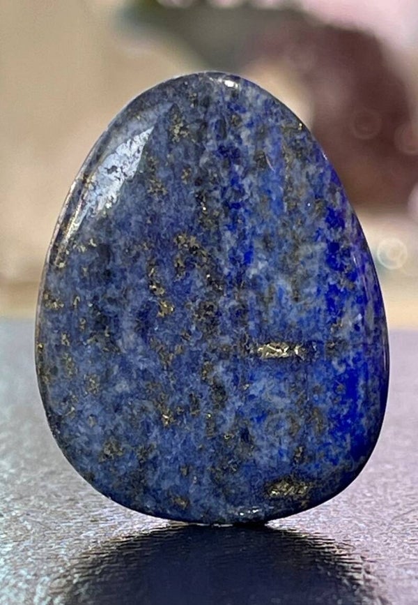 Lapis Lazuli met Pyriet knuffelsteen plat