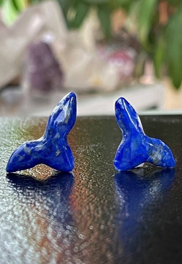 Lapis Lazuli met Pyriet edelsteen cabochon free form per paar, medium