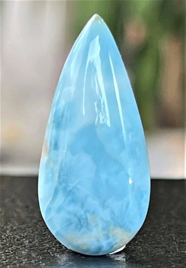 Larimar edelsteen cabochon druppel, medium