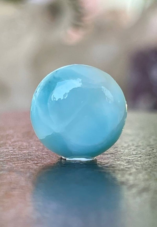 Larimar edelsteen cabochon rond, klein