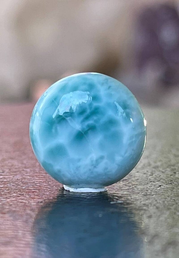 Larimar edelsteen cabochon rond, klein
