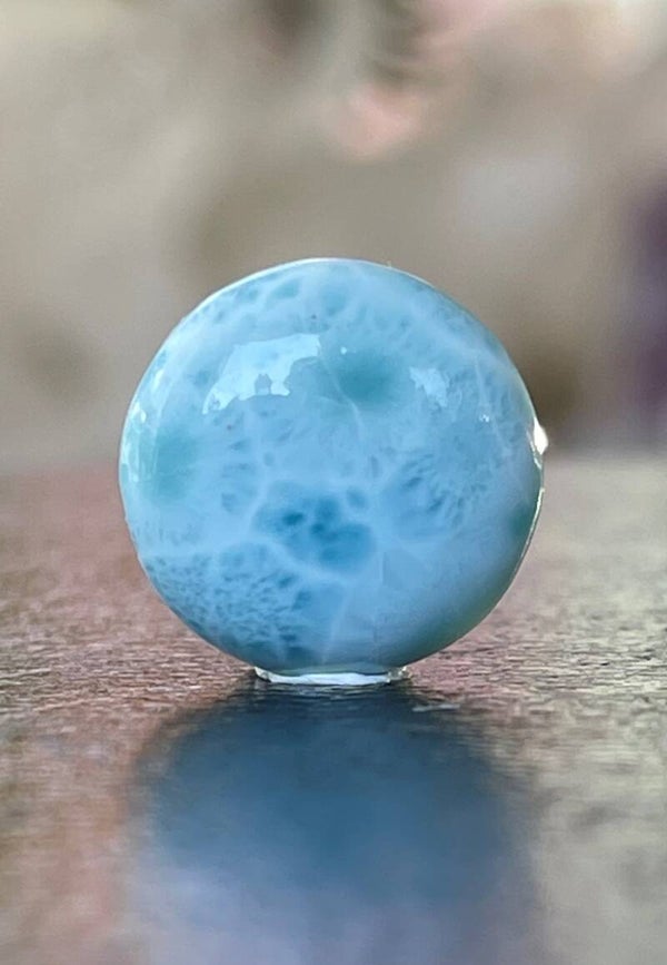 Larimar edelsteen cabochon rond, klein