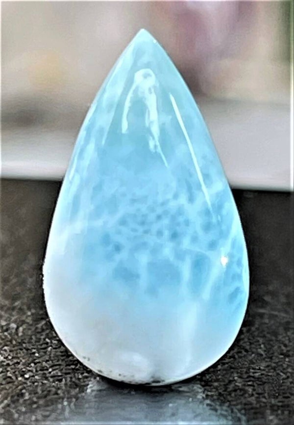 Larimar edelsteen cabochon druppel, medium