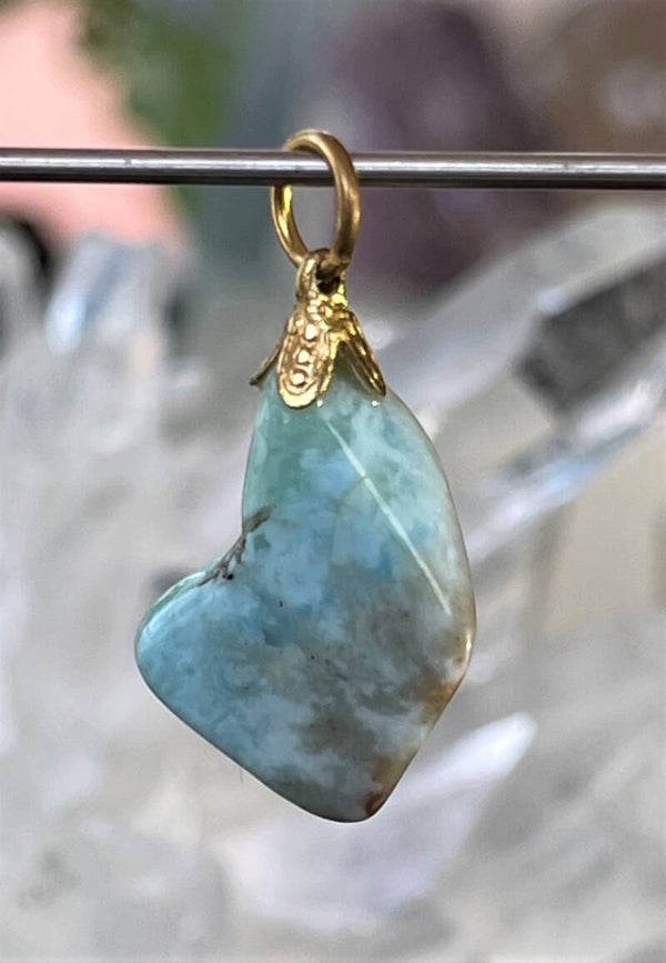 Larimar hangertje, met veter