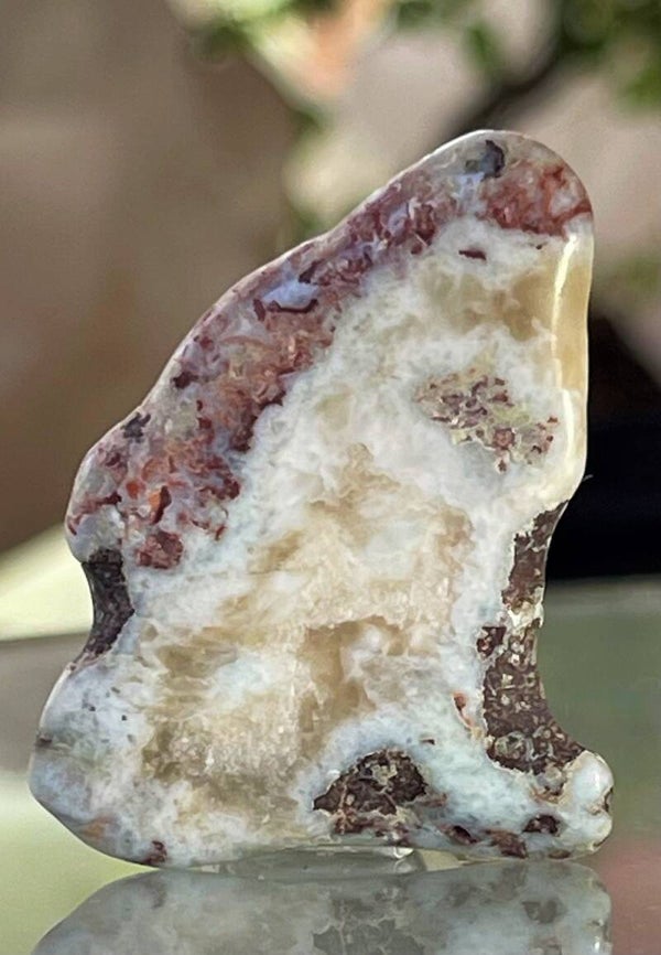 Larimar trommelsteen plat, groot