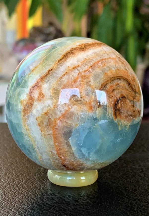 Lemurian Aquatine Calciet bol, medium 6cm