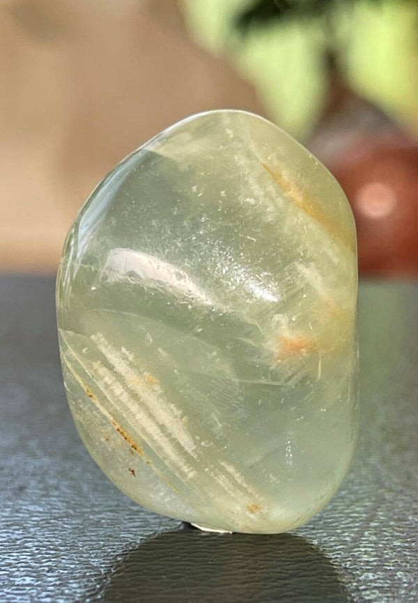 Lemurian Aquatine Calciet trommelsteen