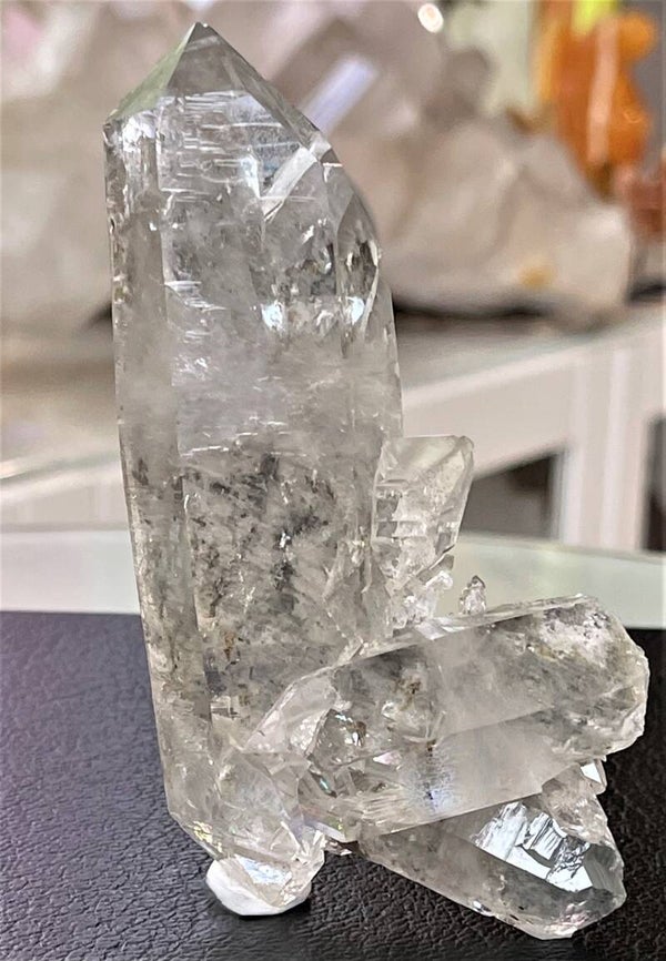 Lemurische Chloriet in Kwarts Self Healer dubbeleinder punt