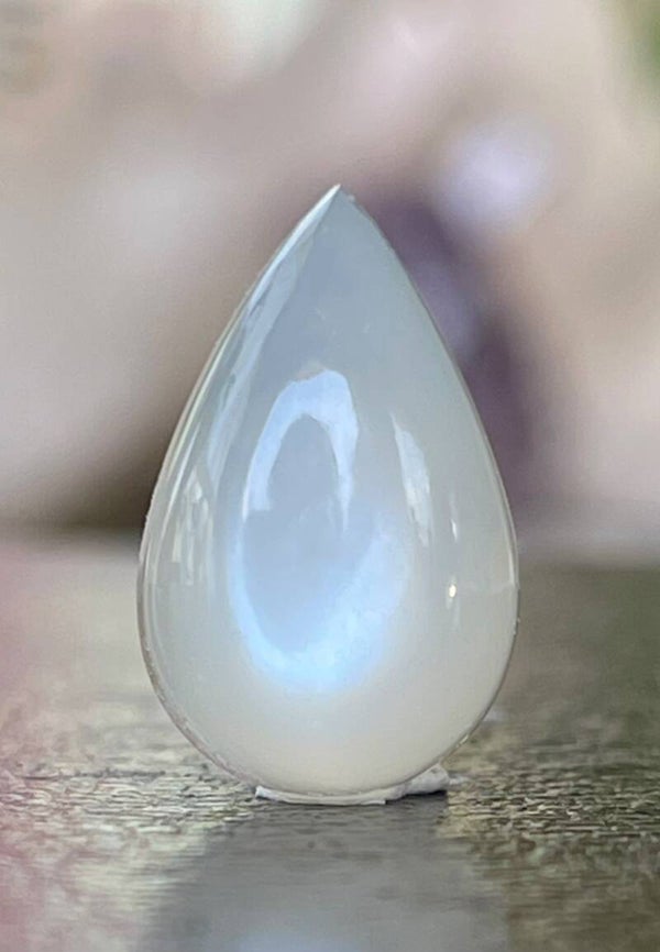 Maansteen edelsteen cabochon druppel, klein
